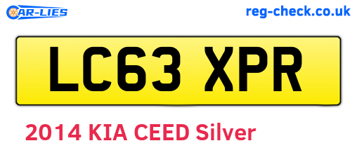 LC63XPR are the vehicle registration plates.