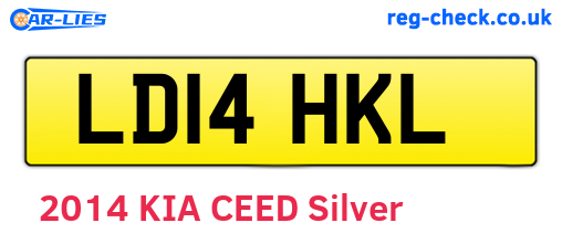 LD14HKL are the vehicle registration plates.