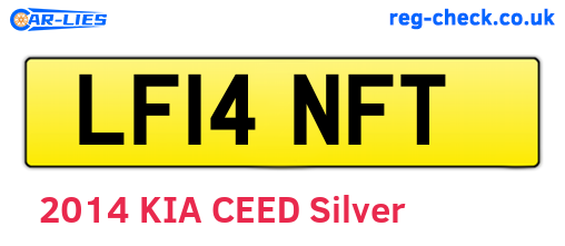 LF14NFT are the vehicle registration plates.