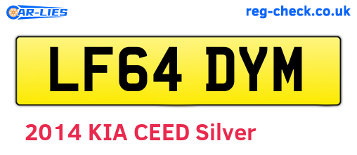 LF64DYM are the vehicle registration plates.