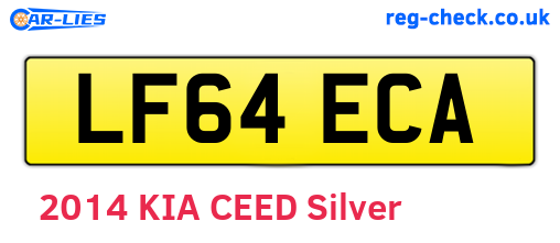 LF64ECA are the vehicle registration plates.