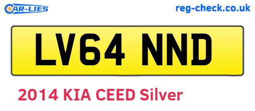 LV64NND are the vehicle registration plates.