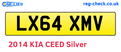 LX64XMV are the vehicle registration plates.