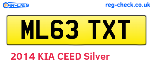 ML63TXT are the vehicle registration plates.