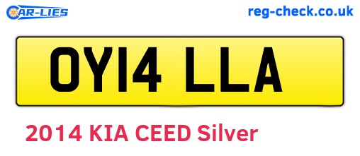 OY14LLA are the vehicle registration plates.