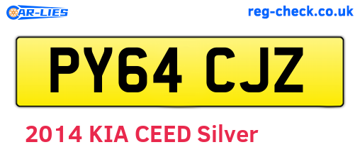 PY64CJZ are the vehicle registration plates.