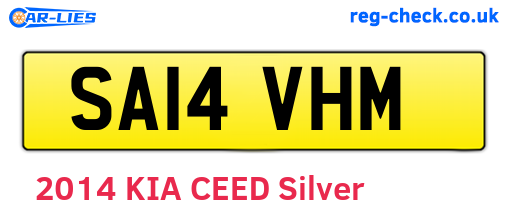 SA14VHM are the vehicle registration plates.