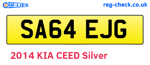 SA64EJG are the vehicle registration plates.