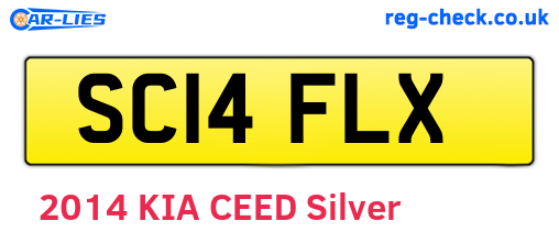 SC14FLX are the vehicle registration plates.