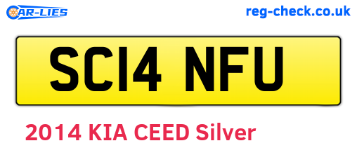 SC14NFU are the vehicle registration plates.