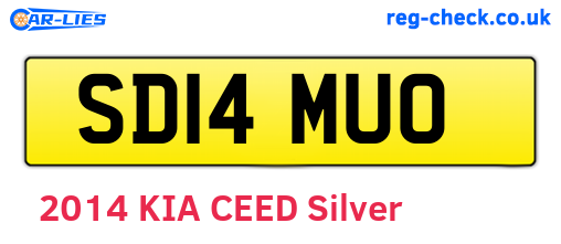 SD14MUO are the vehicle registration plates.