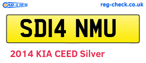 SD14NMU are the vehicle registration plates.