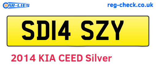 SD14SZY are the vehicle registration plates.