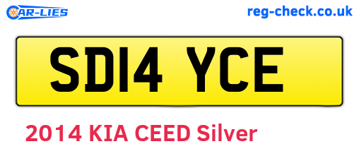 SD14YCE are the vehicle registration plates.