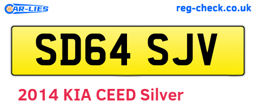 SD64SJV are the vehicle registration plates.