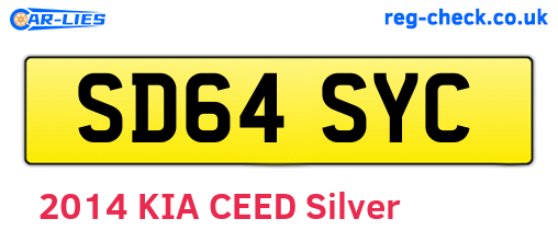 SD64SYC are the vehicle registration plates.