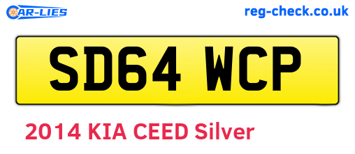 SD64WCP are the vehicle registration plates.
