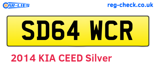 SD64WCR are the vehicle registration plates.