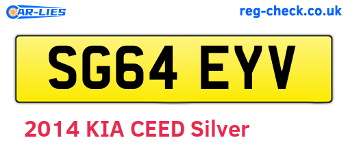 SG64EYV are the vehicle registration plates.