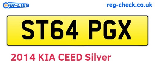 ST64PGX are the vehicle registration plates.