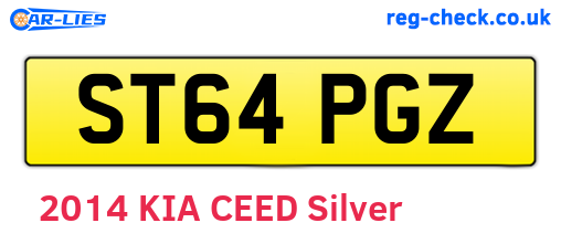 ST64PGZ are the vehicle registration plates.