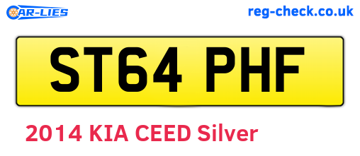 ST64PHF are the vehicle registration plates.