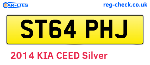 ST64PHJ are the vehicle registration plates.