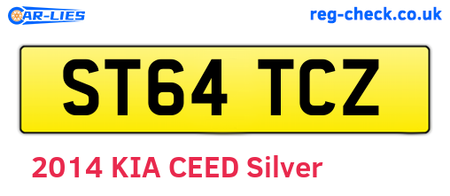 ST64TCZ are the vehicle registration plates.