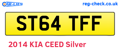 ST64TFF are the vehicle registration plates.