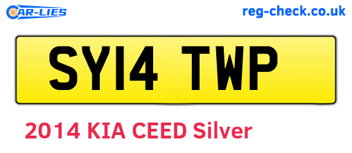 SY14TWP are the vehicle registration plates.