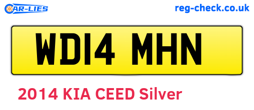 WD14MHN are the vehicle registration plates.