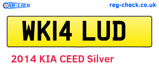 WK14LUD are the vehicle registration plates.