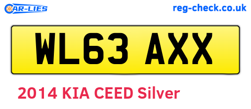 WL63AXX are the vehicle registration plates.
