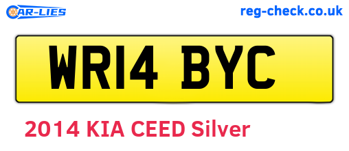 WR14BYC are the vehicle registration plates.