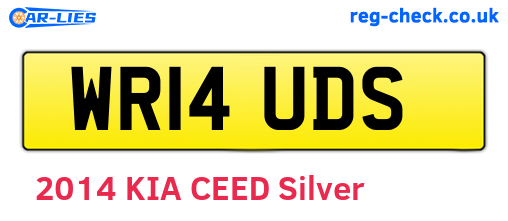 WR14UDS are the vehicle registration plates.