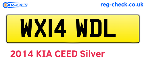 WX14WDL are the vehicle registration plates.