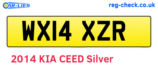 WX14XZR are the vehicle registration plates.