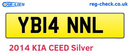 YB14NNL are the vehicle registration plates.