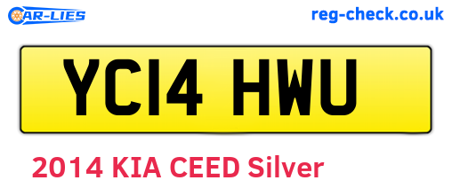 YC14HWU are the vehicle registration plates.