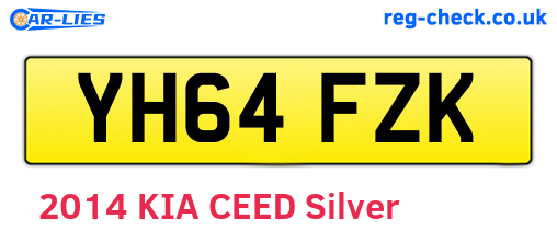 YH64FZK are the vehicle registration plates.