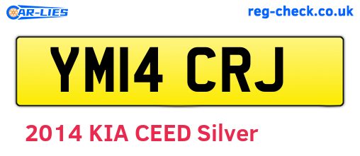 YM14CRJ are the vehicle registration plates.