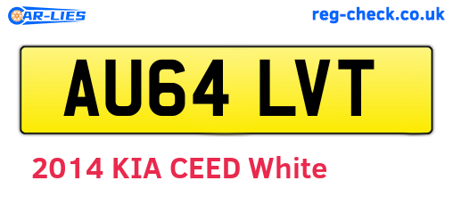 AU64LVT are the vehicle registration plates.