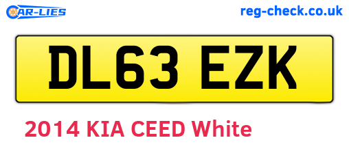 DL63EZK are the vehicle registration plates.