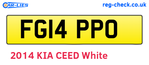 FG14PPO are the vehicle registration plates.