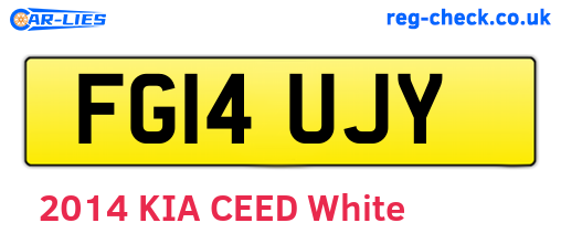 FG14UJY are the vehicle registration plates.