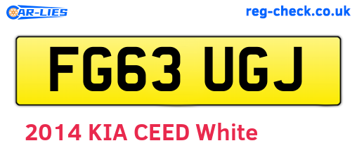 FG63UGJ are the vehicle registration plates.