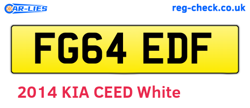 FG64EDF are the vehicle registration plates.