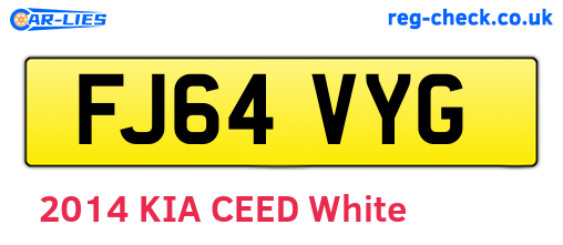 FJ64VYG are the vehicle registration plates.
