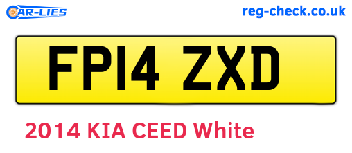 FP14ZXD are the vehicle registration plates.
