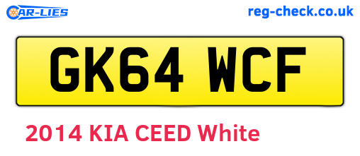 GK64WCF are the vehicle registration plates.